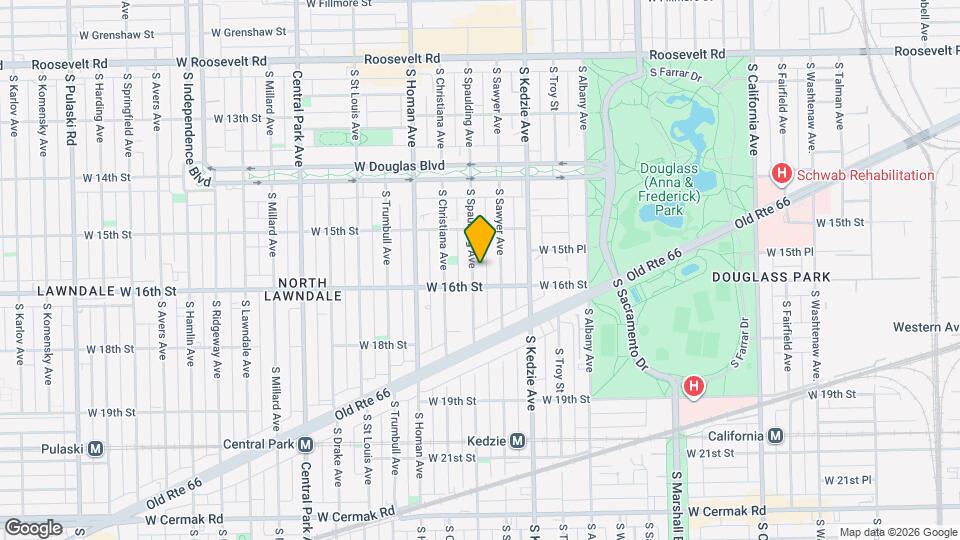 1543 S Spaulding Ave Map and Location Details