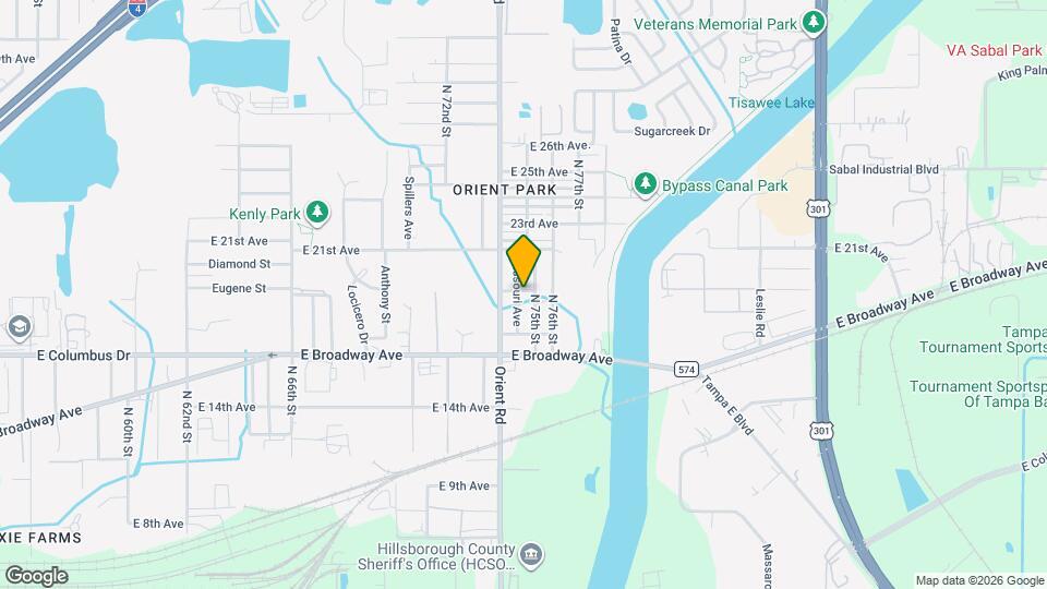 7411 E 19th Ave Map and Location Details