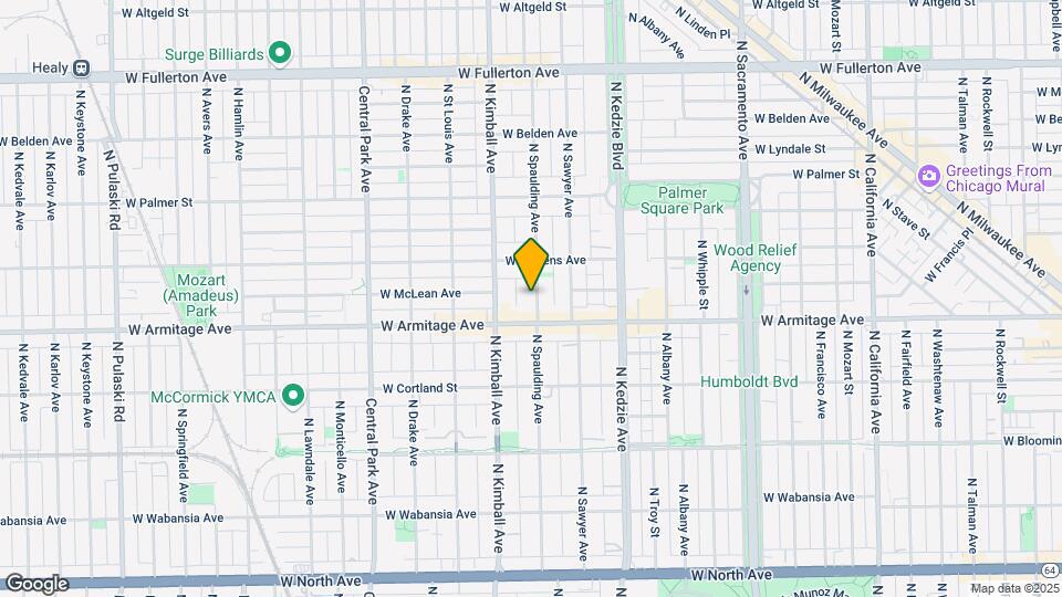 2020 N Spaulding Ave Map and Location Details
