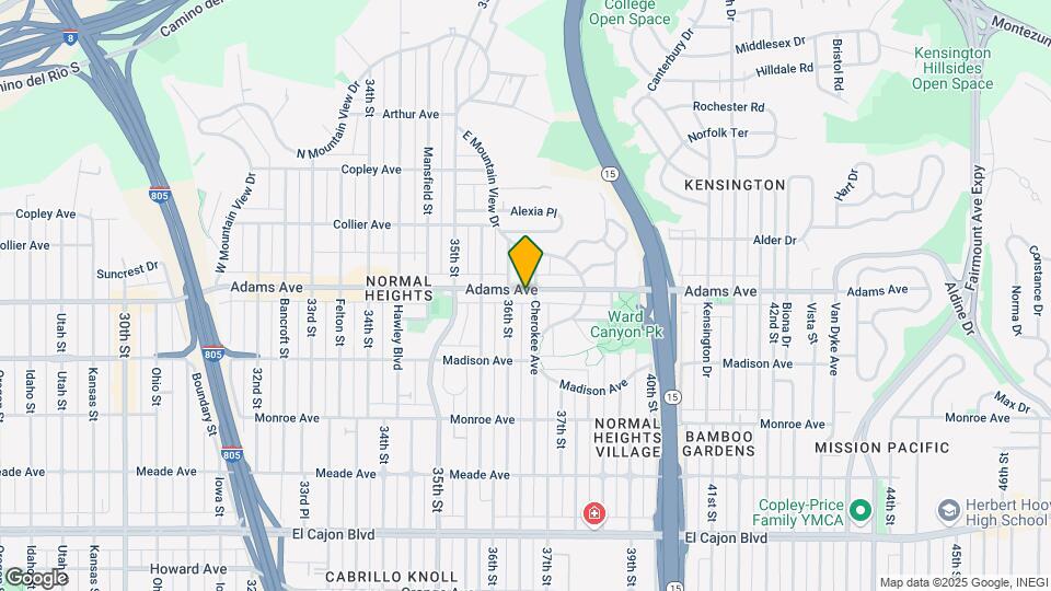 3625 Adams Ave Map and Location Details