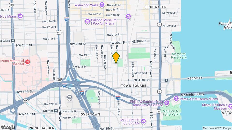 1710 NW 1st Ave Map and Location Details