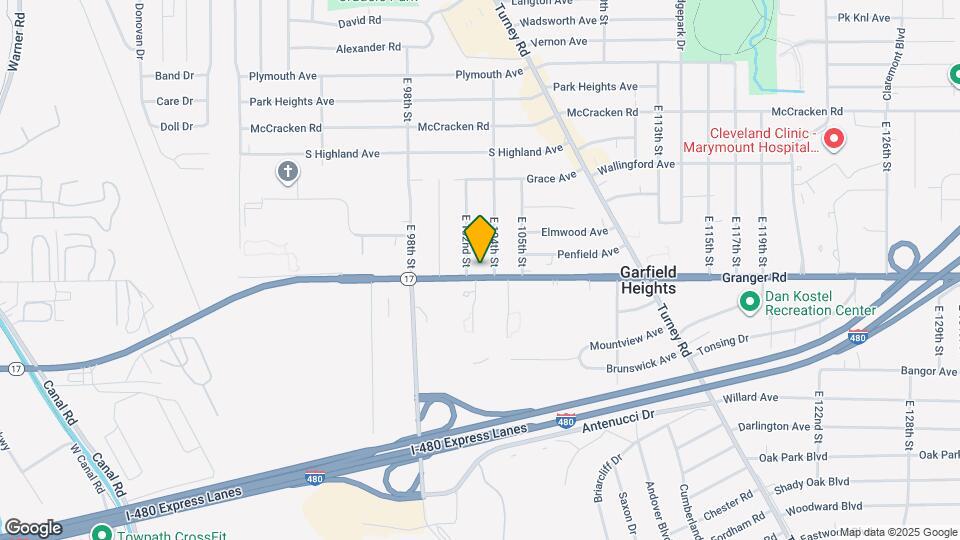 10301 Granger Rd Map and Location Details