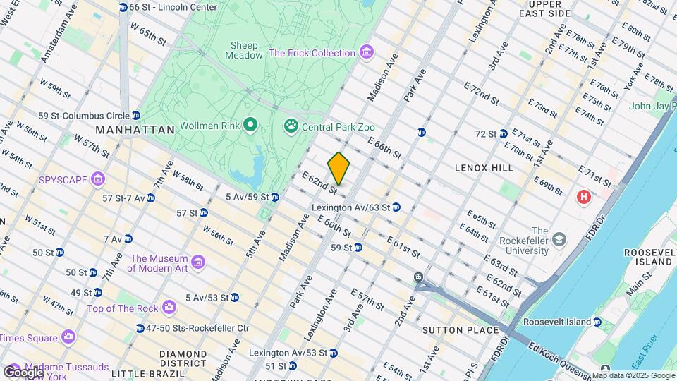 45 E 62nd St Map and Location Details