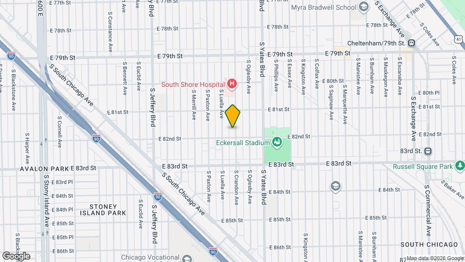 8144 S Crandon Ave Map and Location Details