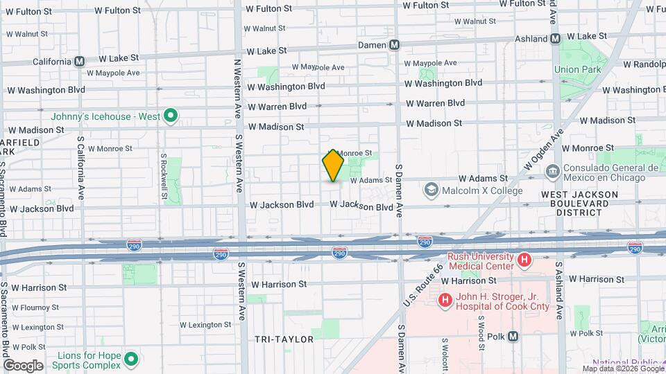 2143 W Adams St Map and Location Details