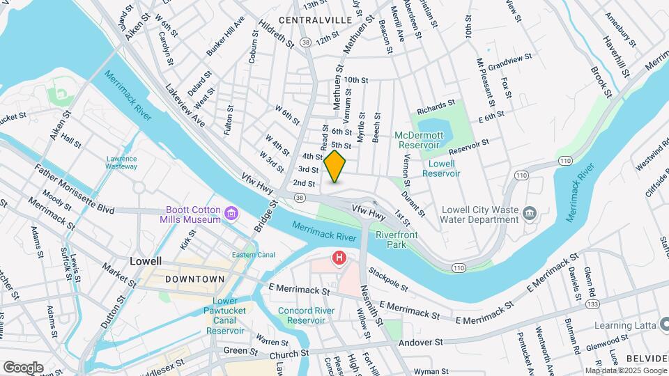 94 1st St, Unit 94 first st. Lowell MA Map and Location Details