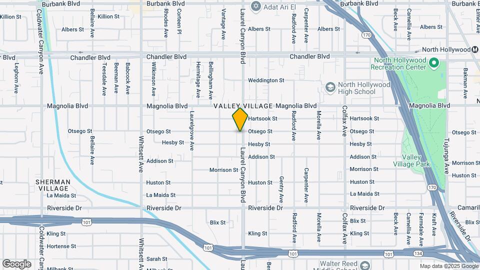 5055 Laurel Canyon Blvd Mapa y Detalles de la Ubicación