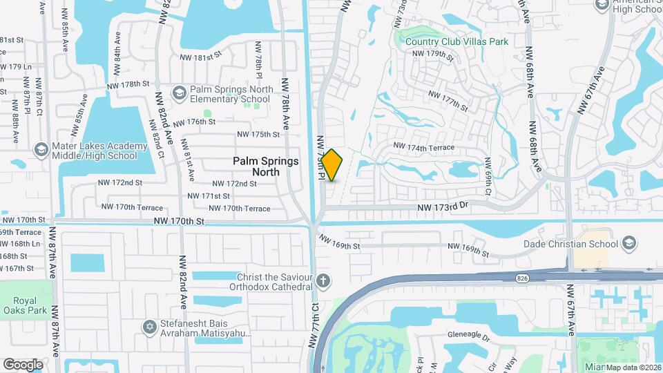 7539 NW 173rd Terrace Map and Location Details