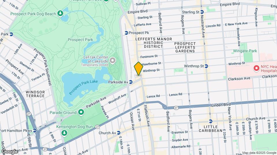 225 Parkside Ave Map and Location Details