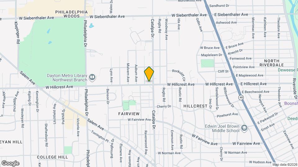 713 W Hillcrest Ave Map and Location Details