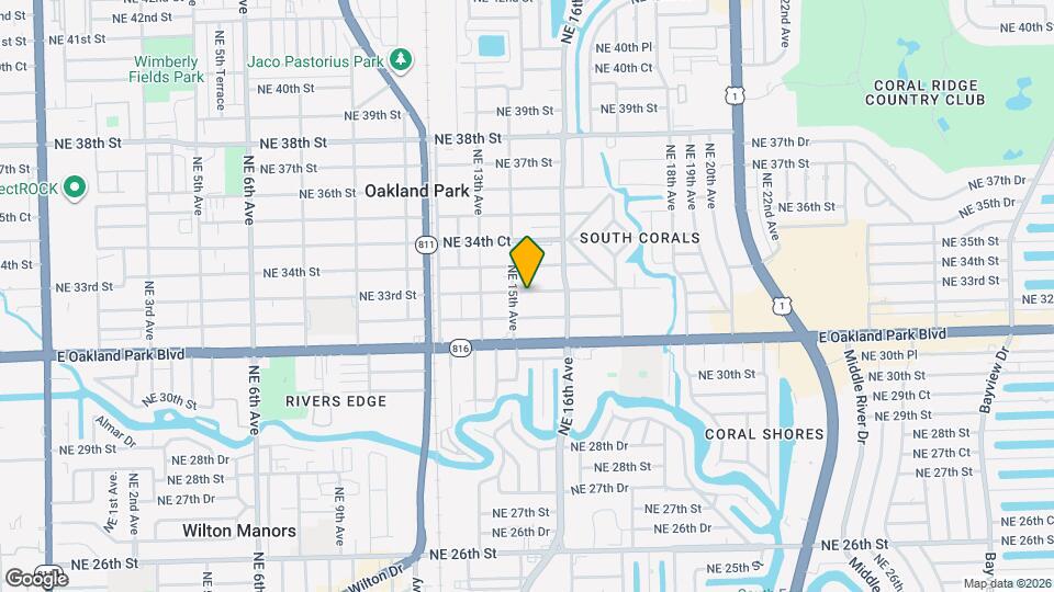 1528 NE 33rd St Map and Location Details