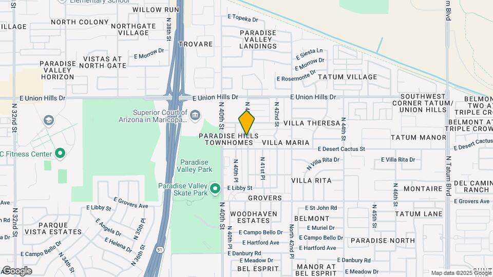 18218 N 41st St Map and Location Details