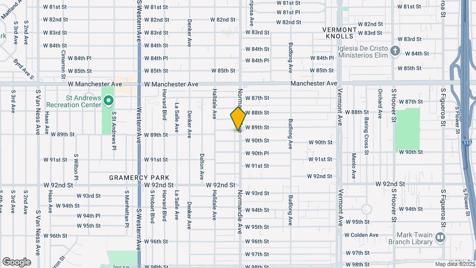 8905 Normandie Ave Map and Location Details