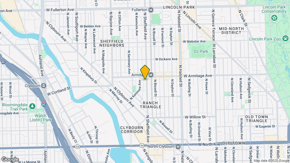 1956 N Sheffield Ave Mapa y Detalles de la Ubicación