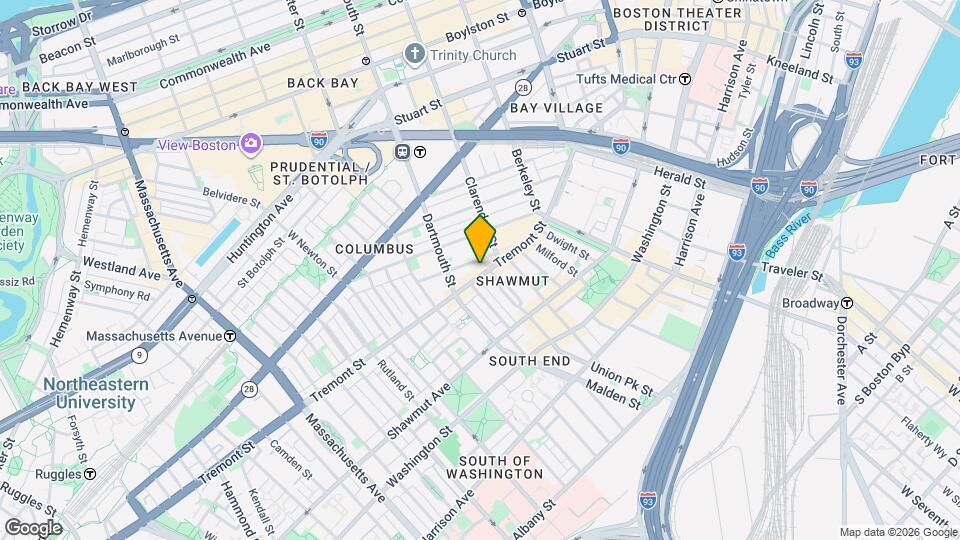 575 Tremont St Mapa y Detalles de la Ubicación