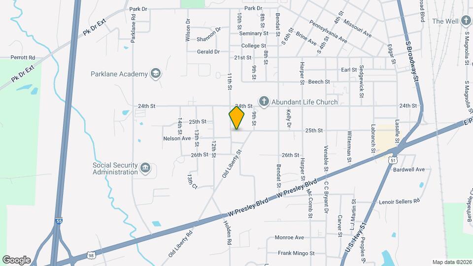 919 25th St Map and Location Details