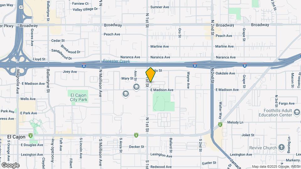 535 N 1st St Map and Location Details
