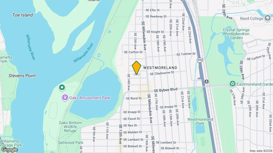 1515 SE Claybourne St Map and Location Details