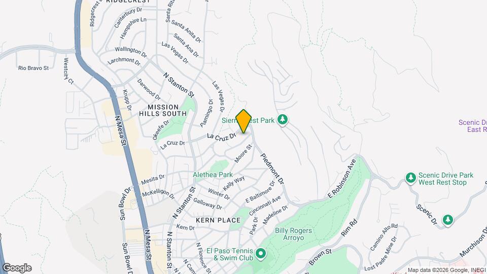 1211 Mesita Dr Map and Location Details