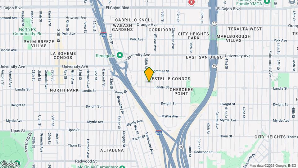 3711-3719 35th St Map and Location Details