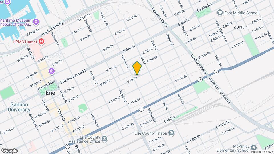 514 E 9th St Map and Location Details