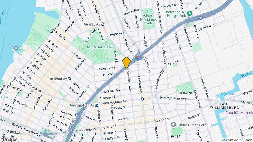 393 Manhattan Ave Map and Location Details