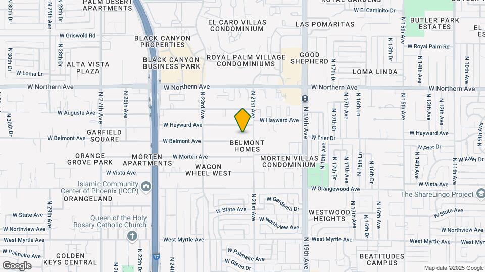 2118 W Belmont Ave Map and Location Details