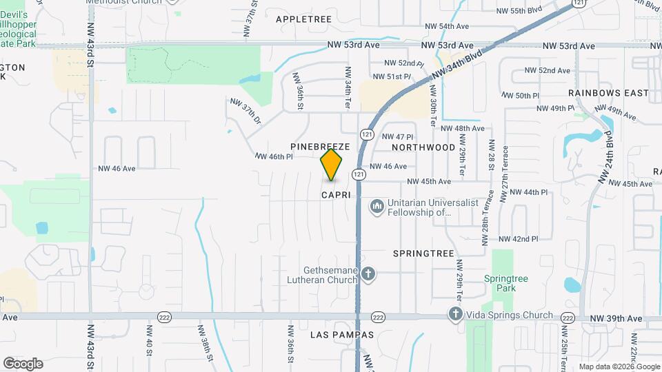 4438 NW 34th Dr Map and Location Details