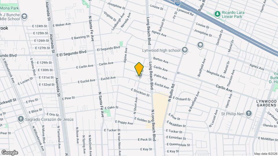 12521 Oak St, Unit Back single Mapa y Detalles de la Ubicación