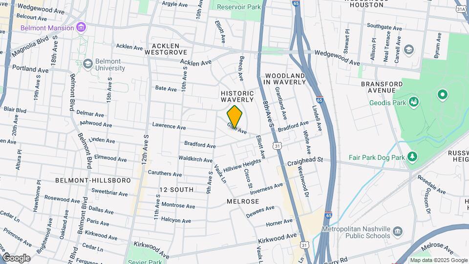 835 Glen Ave, Unit #C Map and Location Details