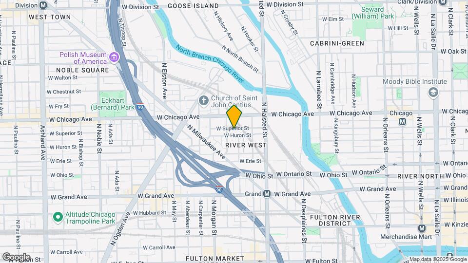 901 W Huron St, Unit #1115 Map and Location Details