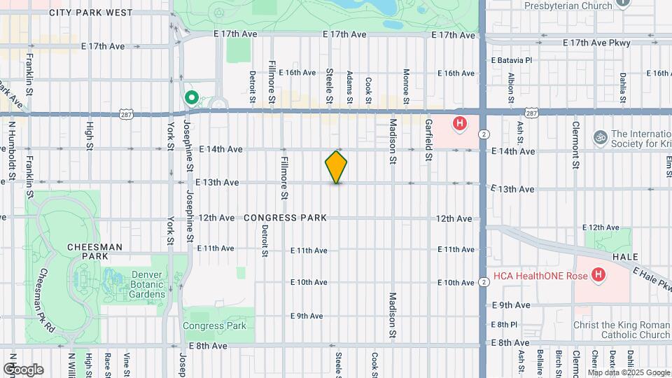 1275 Steele St Map and Location Details