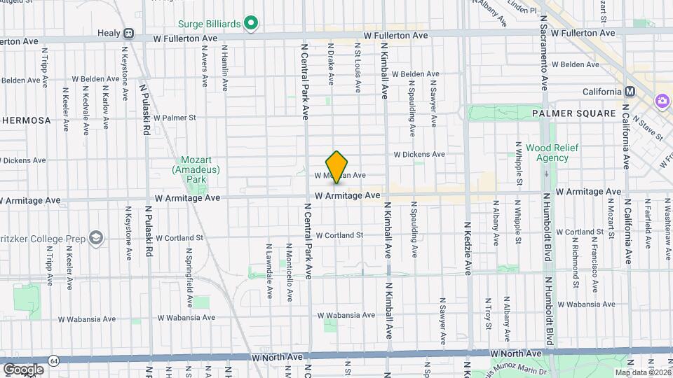 3534 W Armitage Ave Map and Location Details