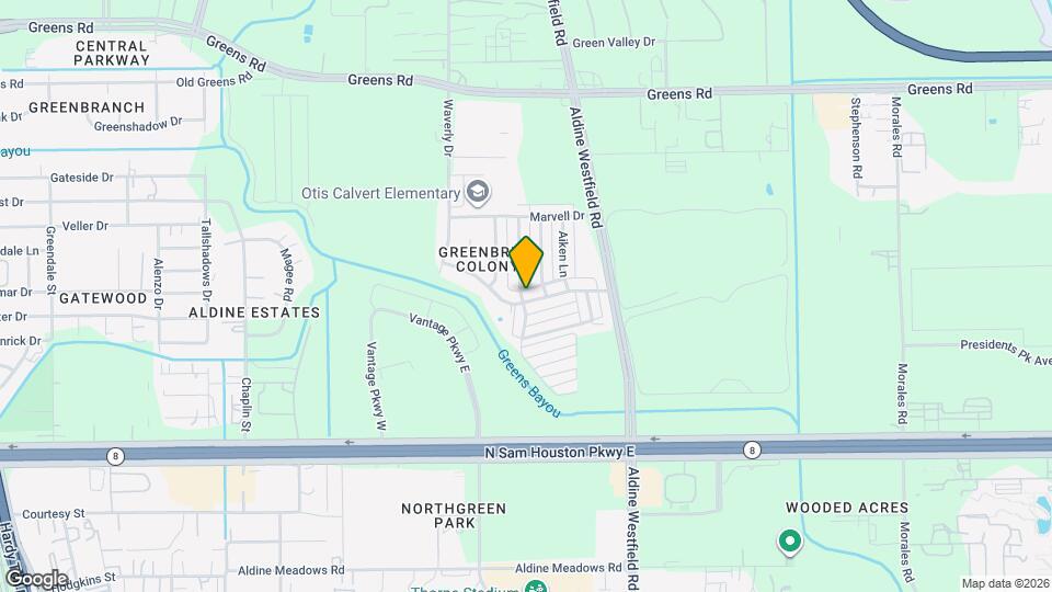 2103 Greenbriar Colony Dr Mapa y Detalles de la Ubicación