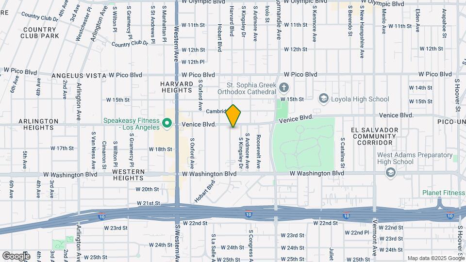 1672 S Harvard Blvd Map and Location Details