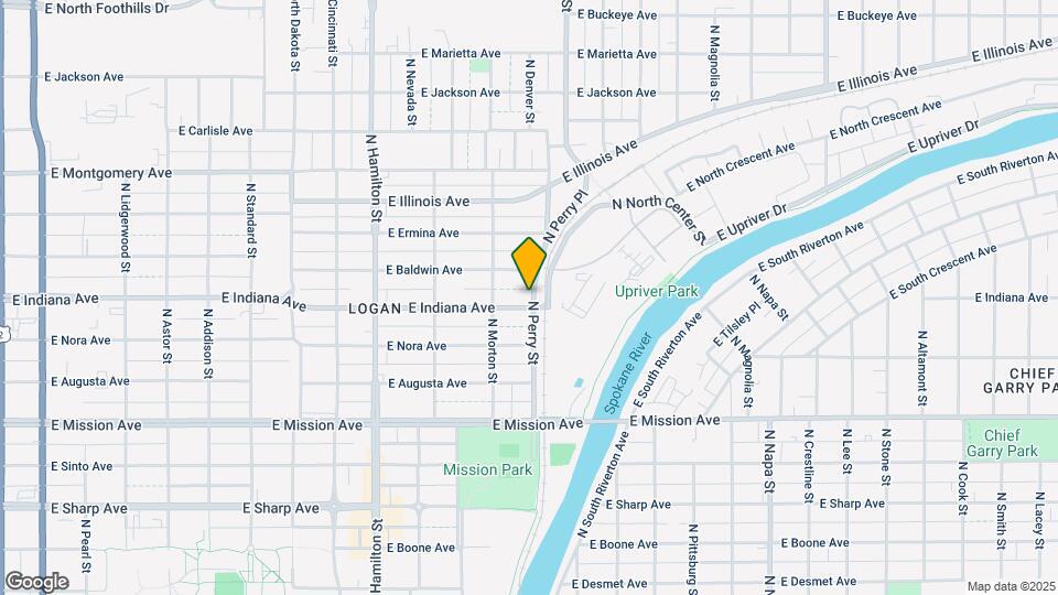1307 E Indiana Ave Map and Location Details