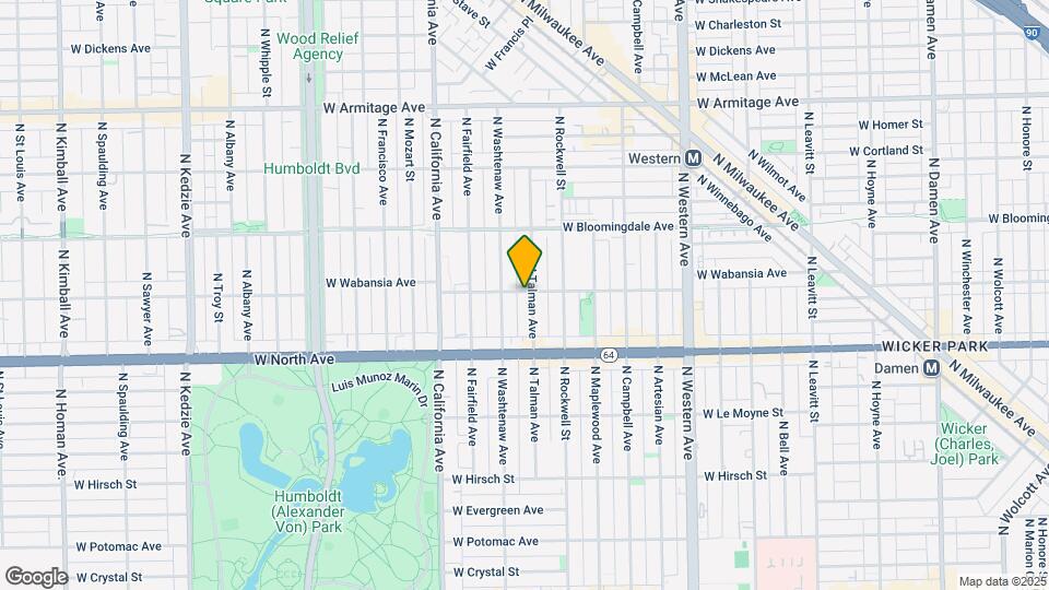 1656 N Talman Ave, Unit Garden Map and Location Details