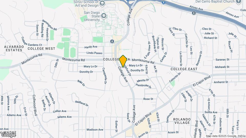 5035 College Ave Map and Location Details