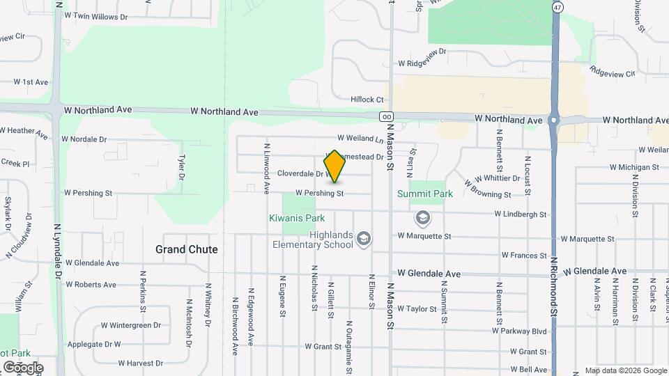 1500 W Pershing St Map and Location Details