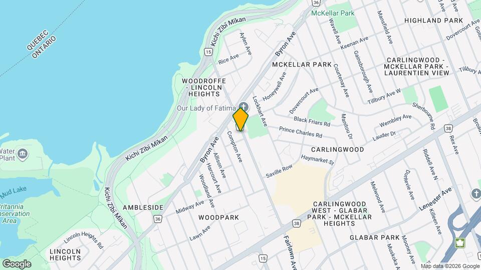 184 Woodroffe Ave Map and Location Details