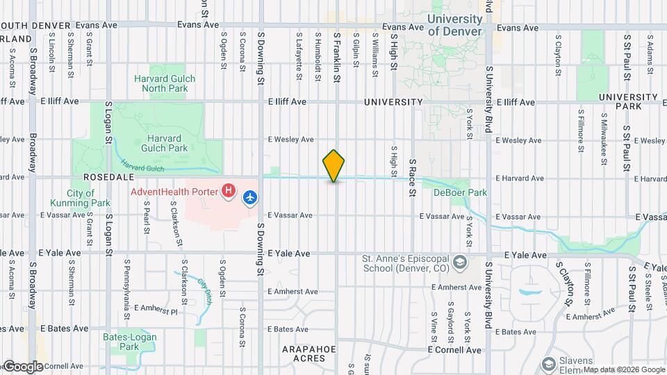 2525 S Franklin St Map and Location Details