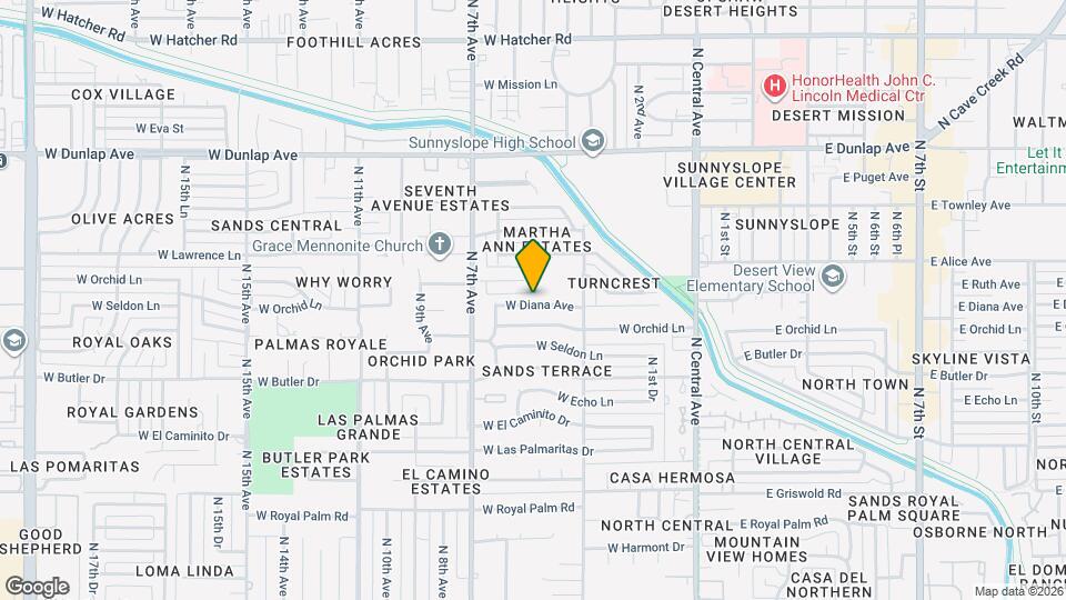 342 W Diana Ave Map and Location Details