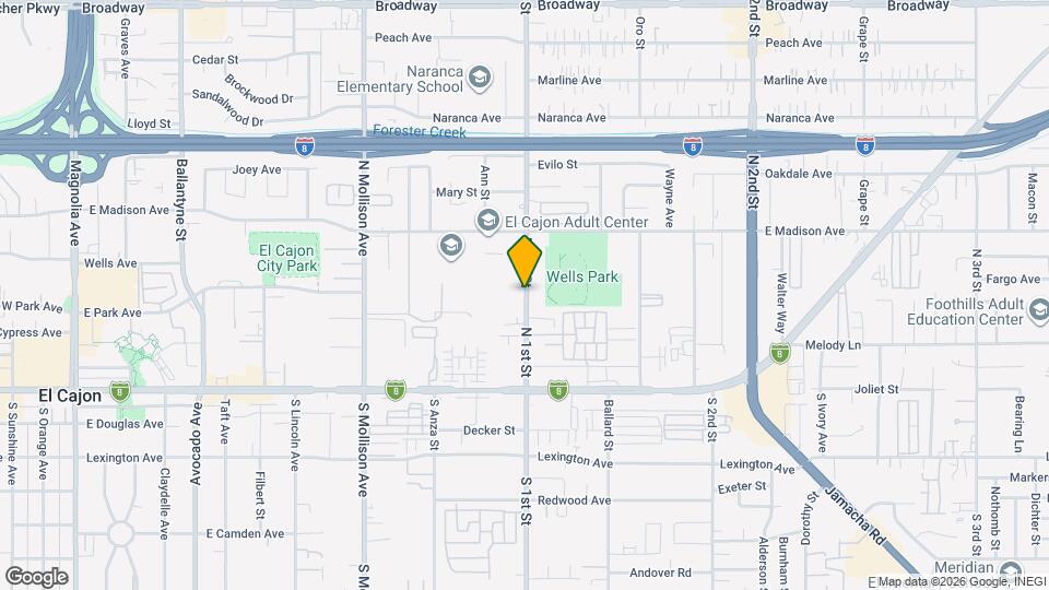 340 N 1st St Map and Location Details