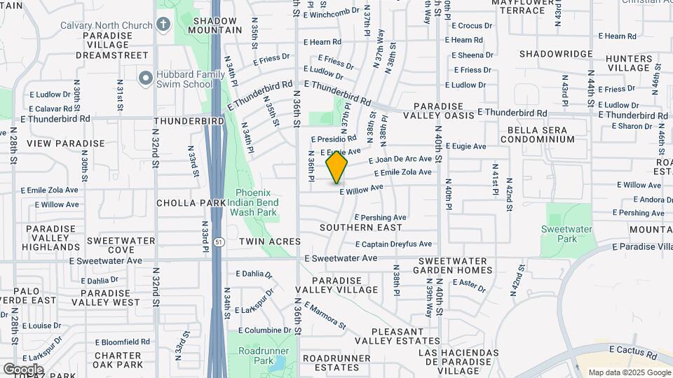 3656 E Willow Ave Map and Location Details