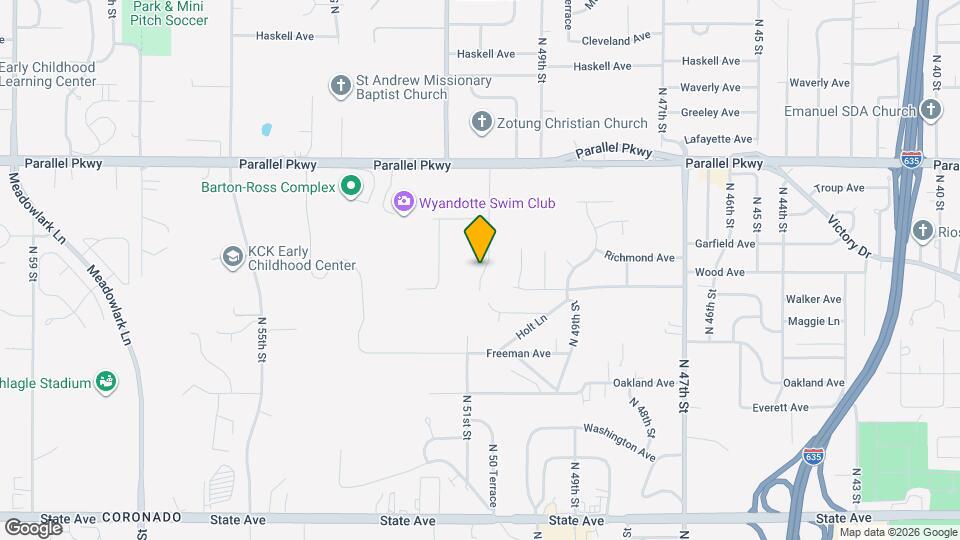 1740 N 50th Ter Map and Location Details