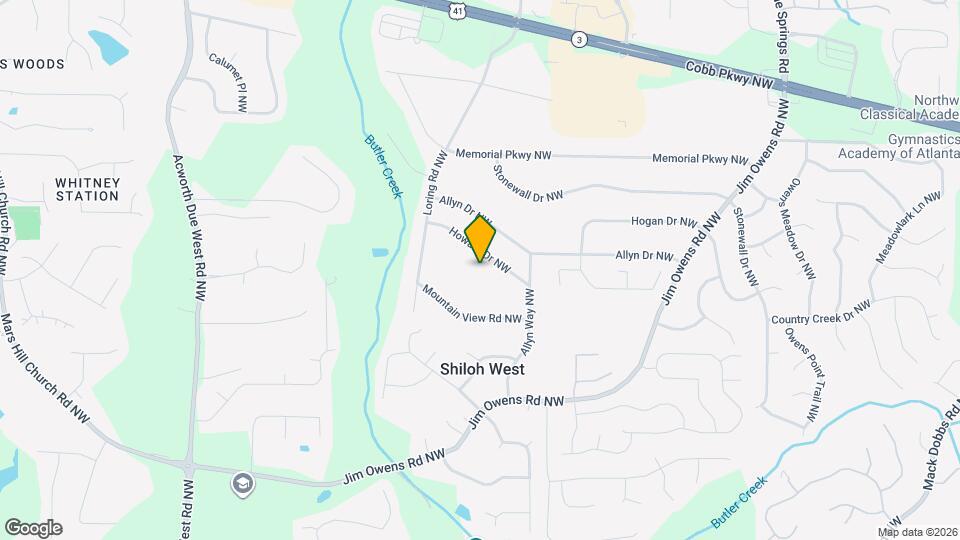 3845 Howard Dr NW Map and Location Details