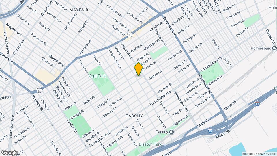 4415 Disston St Map and Location Details