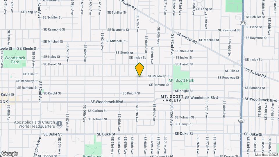 6710 SE Reedway St Map and Location Details