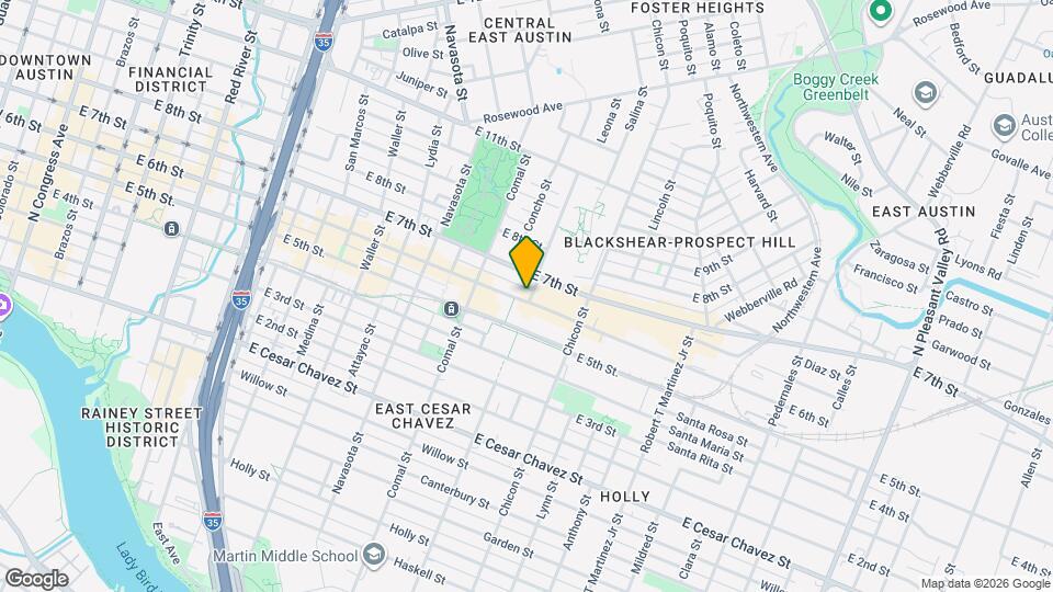 Sentral East Austin Mapa y Detalles de la Ubicación
