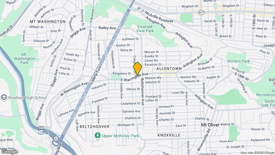 522 E Warrington Ave Map and Location Details